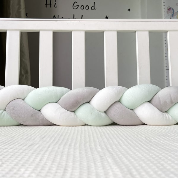 Tresse de lit bébé en coton doux, vue de côté