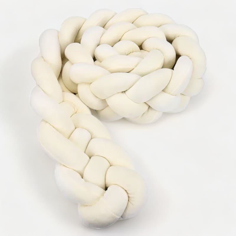 Tresse de lit bébé jaune en coton tressé