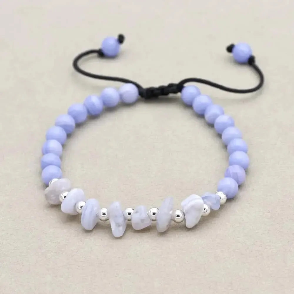 Bracelet ajustable avec perles d'Hématite et Opale