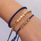 Trio de bracelets tibétains bleus avec perles de cuivre