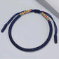 Bracelet tibétain bleu, symbole de sérénité et protection