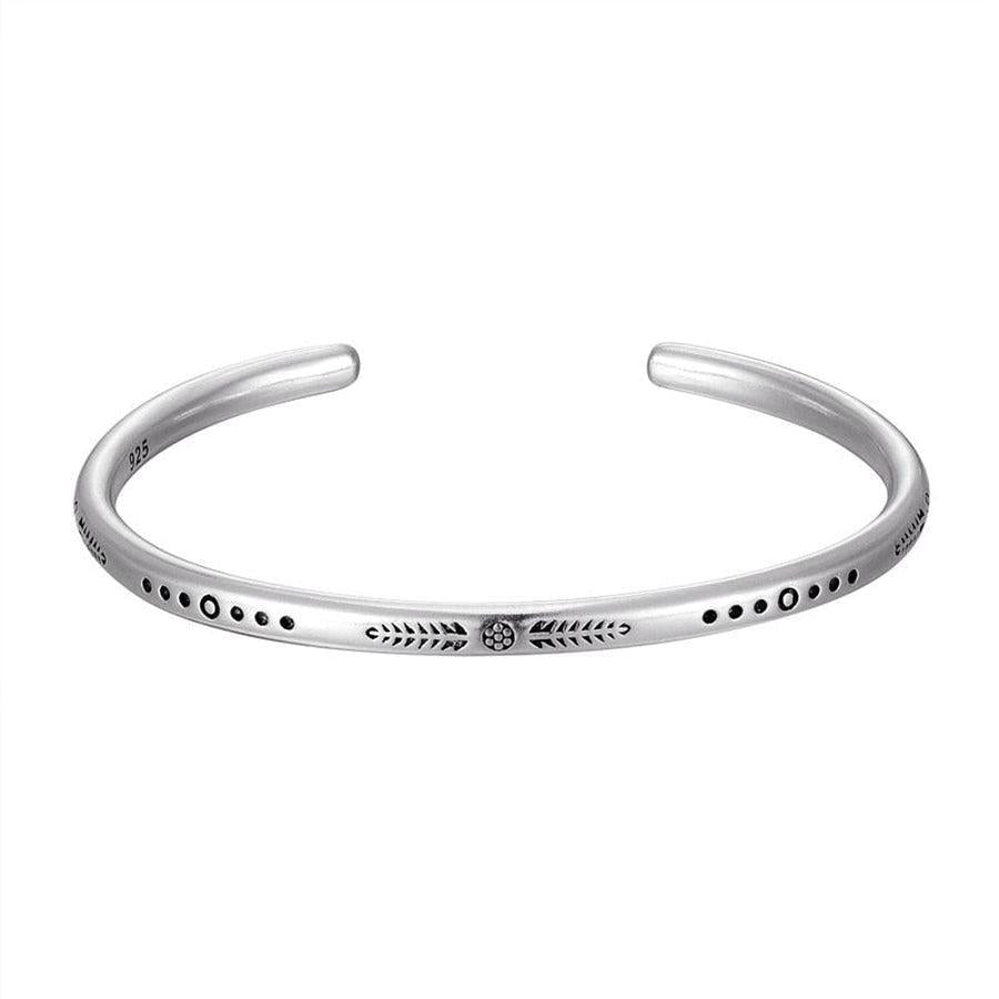 Bracelet jonc en plaqué argent, vue latérale