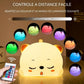 Veilleuse LED en forme de chat sur fond blanc