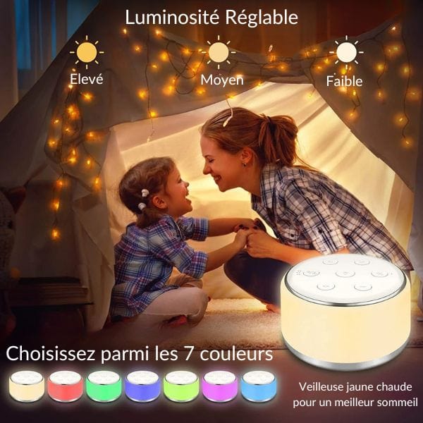 Veilleuse émettant des sons naturels apaisants pour bébé