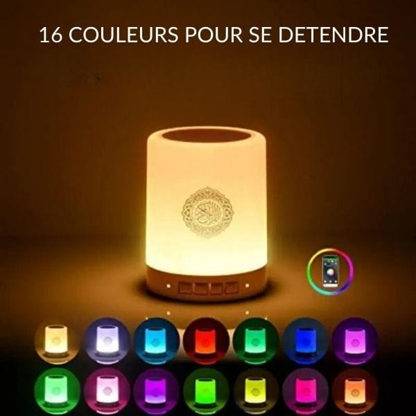 Veilleuse coranique blanche avec gravure spirituelle