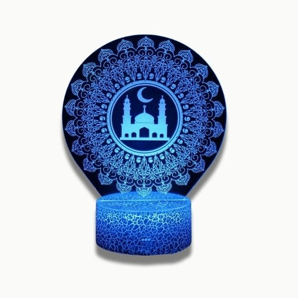 Veilleuse LED mosquée avec télécommande et couleurs variées