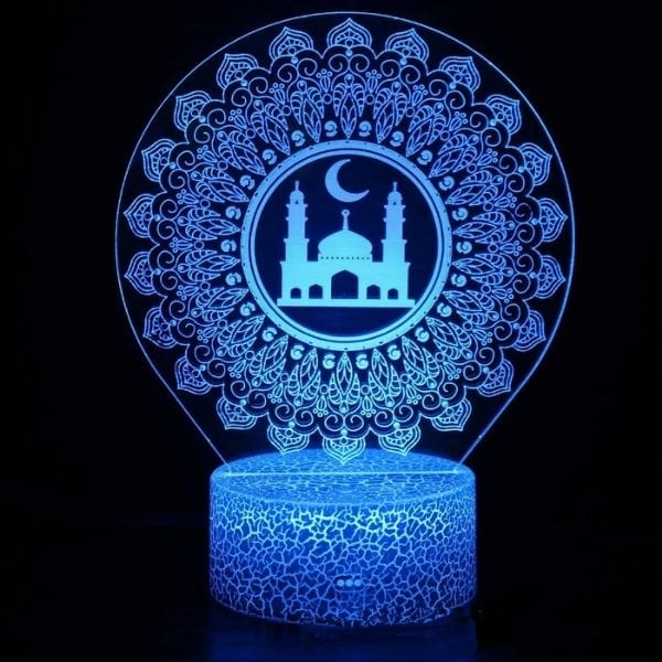 Veilleuse LED en forme de mosquée avec couleurs changeantes
