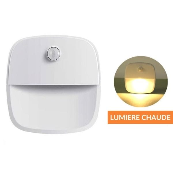 Veilleuse LED avec piles AAA visibles