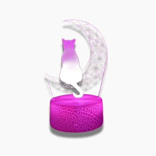 Base blanche craquelée de veilleuse 3D, style moderne