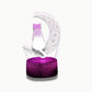 Base noire craquelée de veilleuse 3D, design élégant