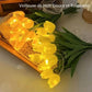 Bouquet de tulipes en soie avec lumière LED intégrée