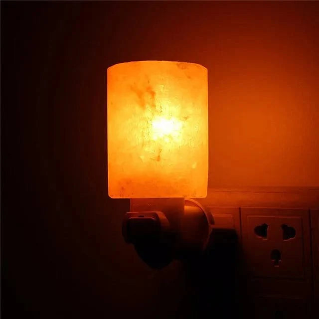 Lampe de sel naturelle émettant une lumière douce et apaisante