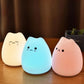Veilleuse LED en silicone doux, forme arrondie