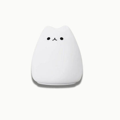 Veilleuse enfant en forme de chat, silicone coloré