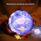 Veilleuse enfant projetant des étoiles colorées au plafond