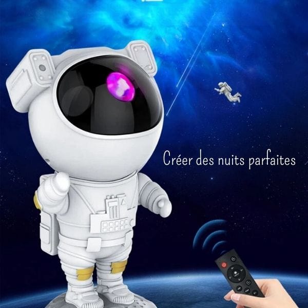 Veilleuse allumée montrant des constellations sur un plafond