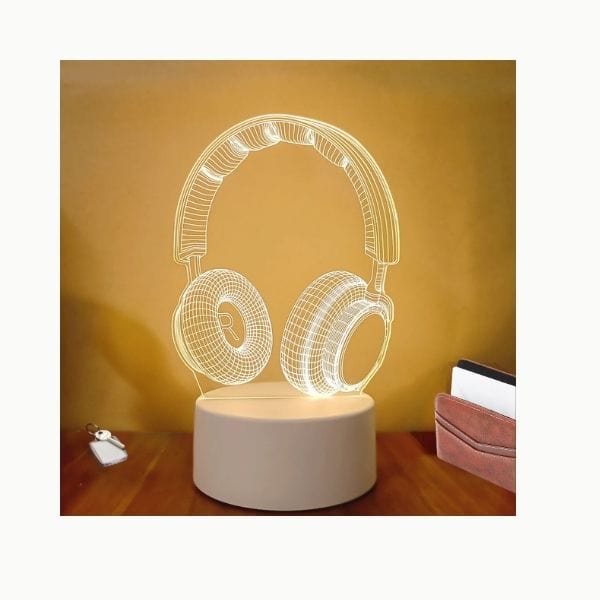 Gros plan sur la veilleuse enfant avec design musical lumineux