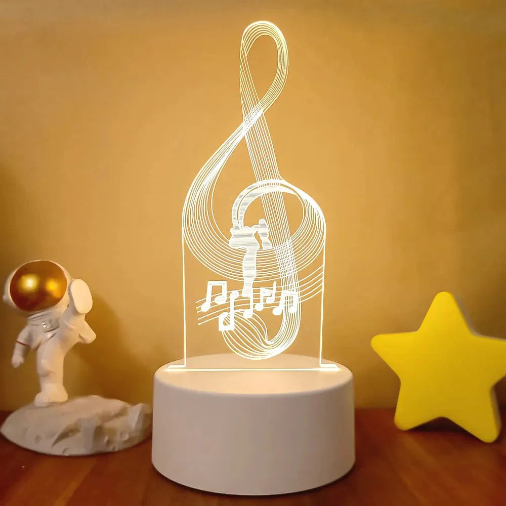 Veilleuse musicale USB allumée dans une chambre d'enfant