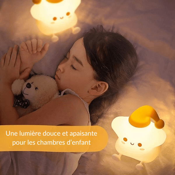 Veilleuse étoile LED éteinte montrant sa texture souple