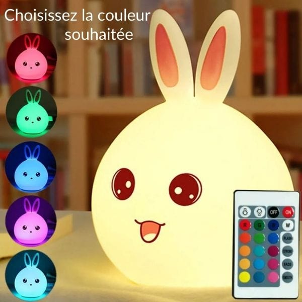 Lampe lapin pour enfants avec lumière douce