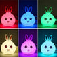 Veilleuse tactile lapin, couleurs changeantes