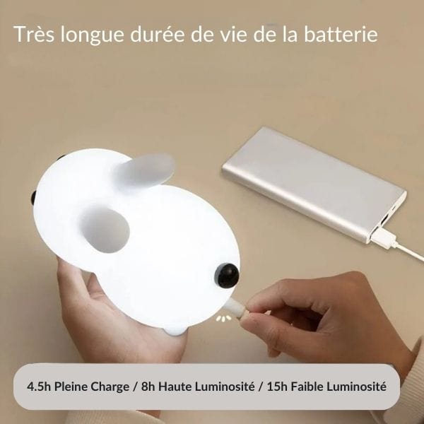 Télécommande pour régler la lumière de la veilleuse lapin