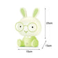 Lapin veilleuse tactile, lunettes rondes, design mignon
