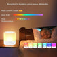 Gros plan sur veilleuse LED avec réglage de luminosité