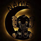 Veilleuse murale en forme d'éléphant et lune allumée