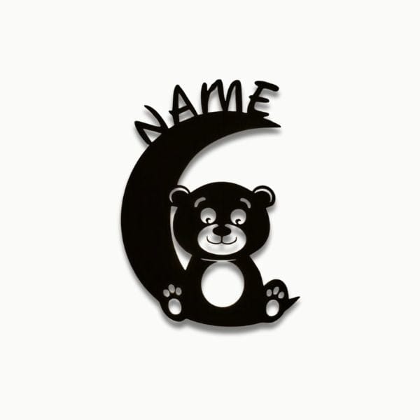 Gros plan sur veilleuse ourson, lumière LED apaisante