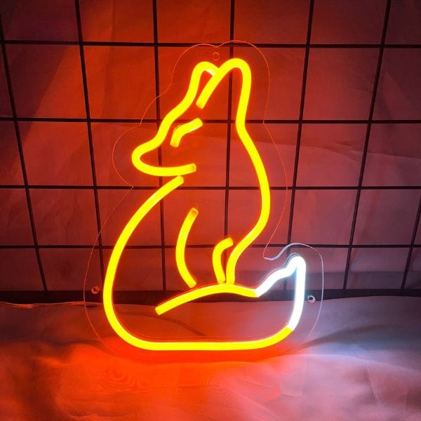 Veilleuse LED renard avec lumière bleue douce