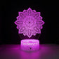 Détail de la fleur de lotus en relief lumineux