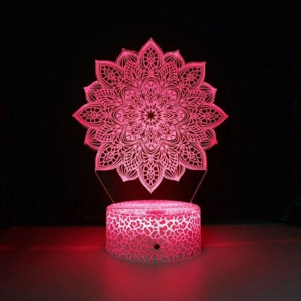 Veilleuse LED en forme de lotus, lumière apaisante