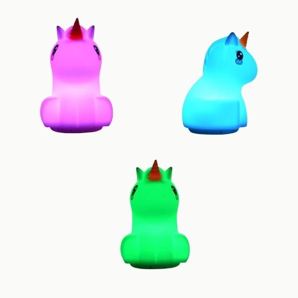 Veilleuse licorne Bluetooth émettant une lumière douce