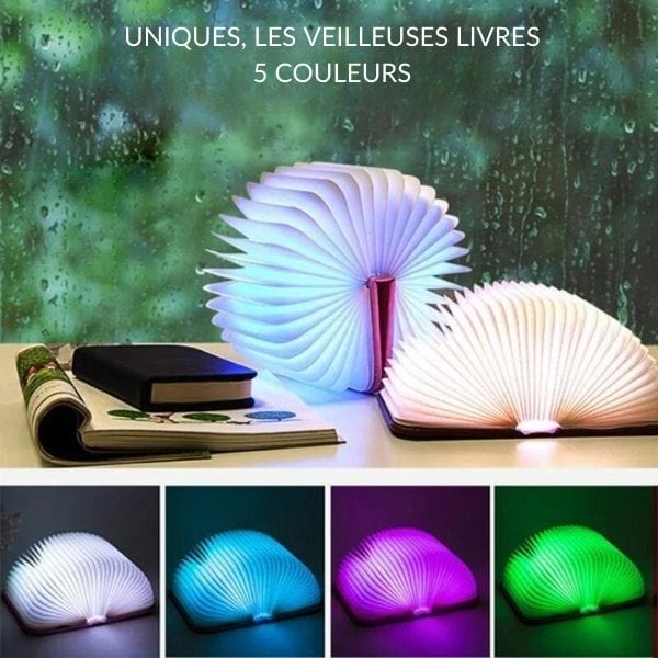 Veilleuse LED en forme de livre marron, fermée