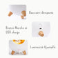 Veilleuse chaton blanche avec haut-parleur Bluetooth intégré