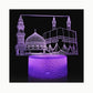 Veilleuse musulmane éteinte, design Kaaba en relief