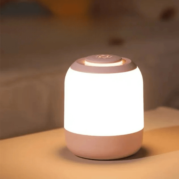 Veilleuse LED rose avec ambiance tamisée
