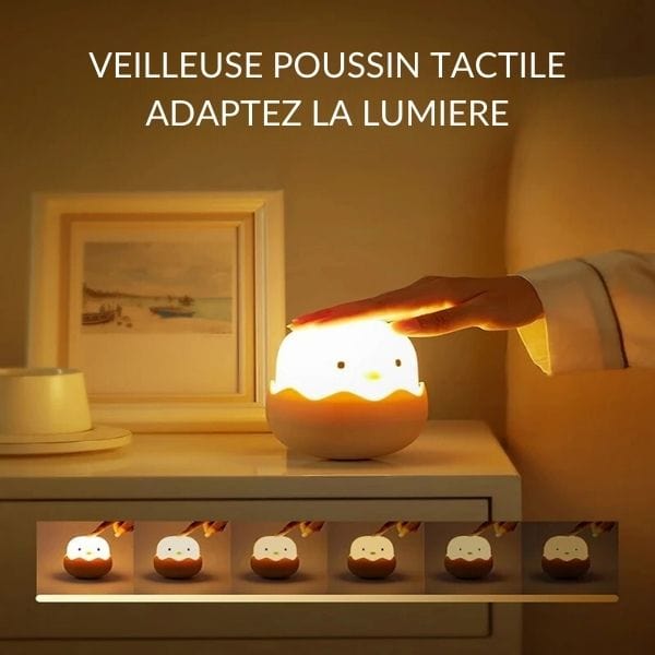 Veilleuse nomade avec coque en silicone souple et LED RGB