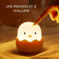 Veilleuse poussin en silicone avec lumière LED colorée