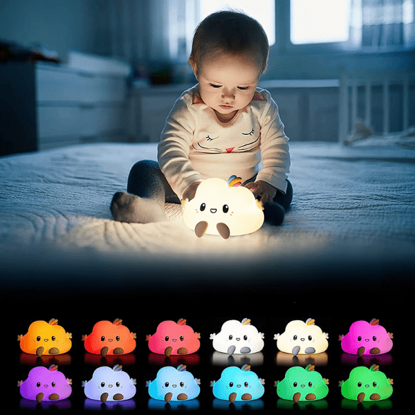Veilleuse en forme de nuage avec lumière LED douce