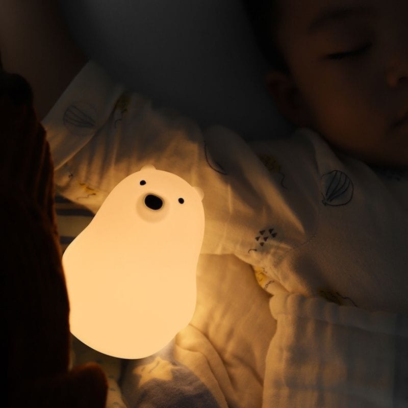 Veilleuse ourson en silicone avec lumière changeante