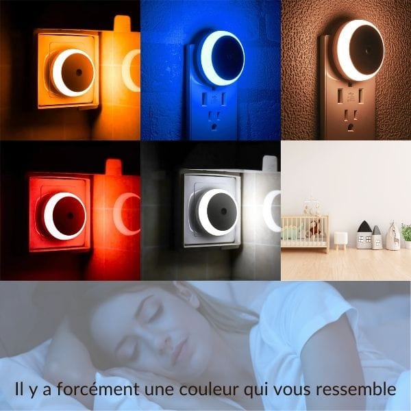 Veilleuse allumée dans une pièce sombre, éclairant doucement l'espace
