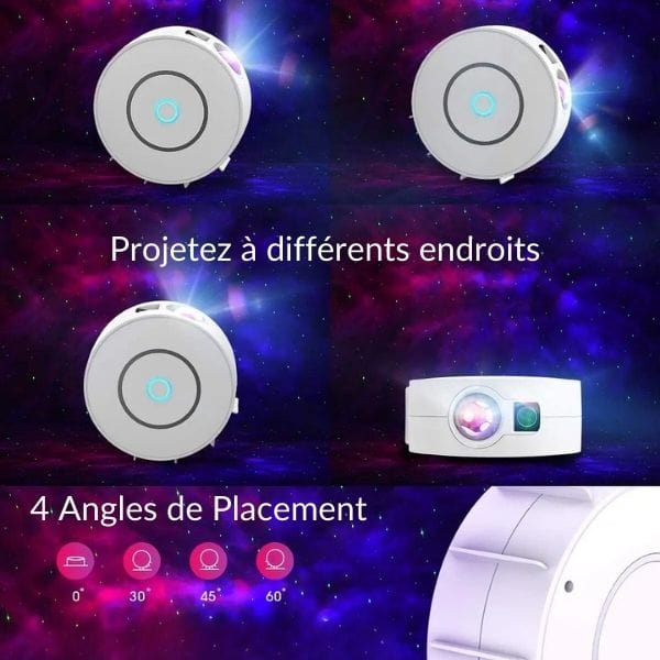 Effets lumineux colorés sur un mur intérieur