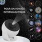Projecteur illuminant un plafond étoilé dans une chambre sombre