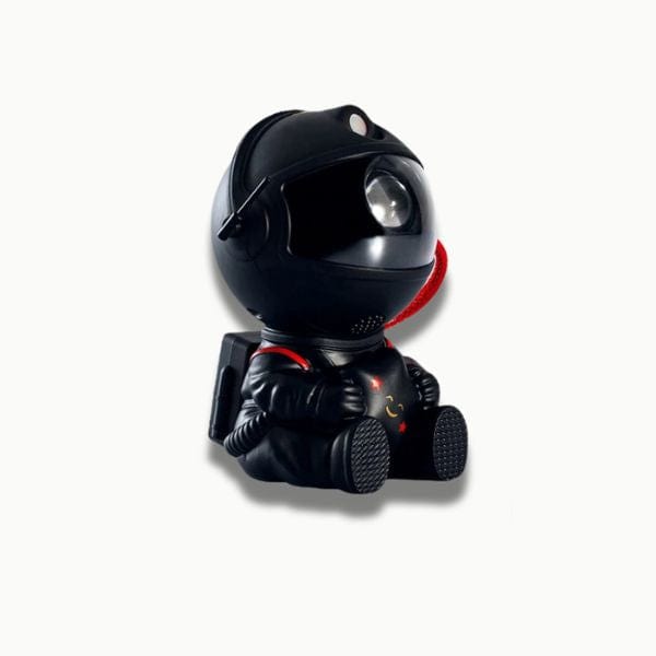 Détail de la veilleuse noire avec projection étoilée