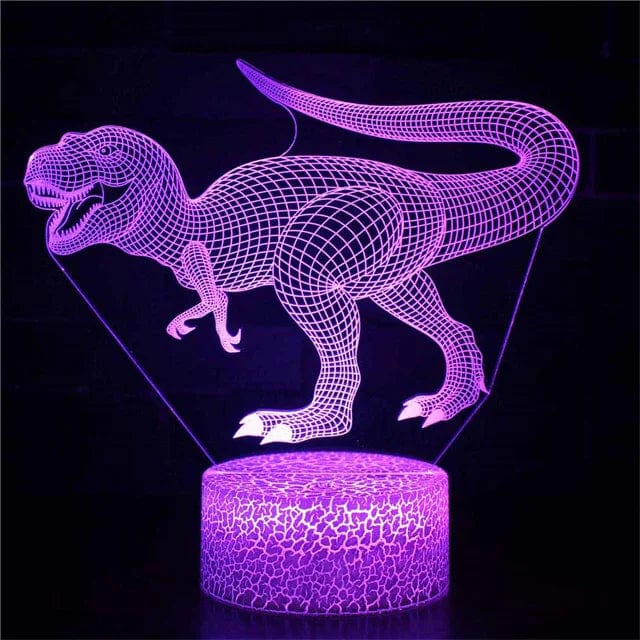 Veilleuse dinosaure T-Rex 3D avec couleurs changeantes