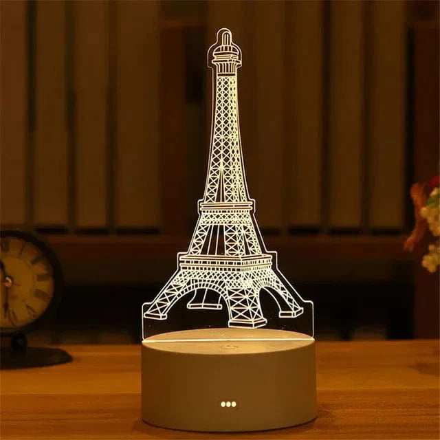 Veilleuse LED Tour Eiffel avec lumière blanc chaud