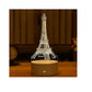 Lampe 3D Tour Eiffel sur base en résine ABS