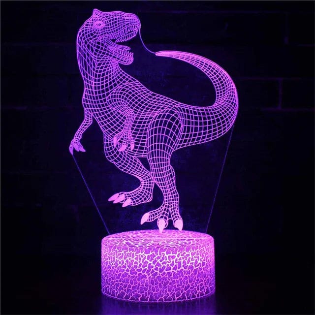 Veilleuse T-Rex 3D avec lumière LED changeante